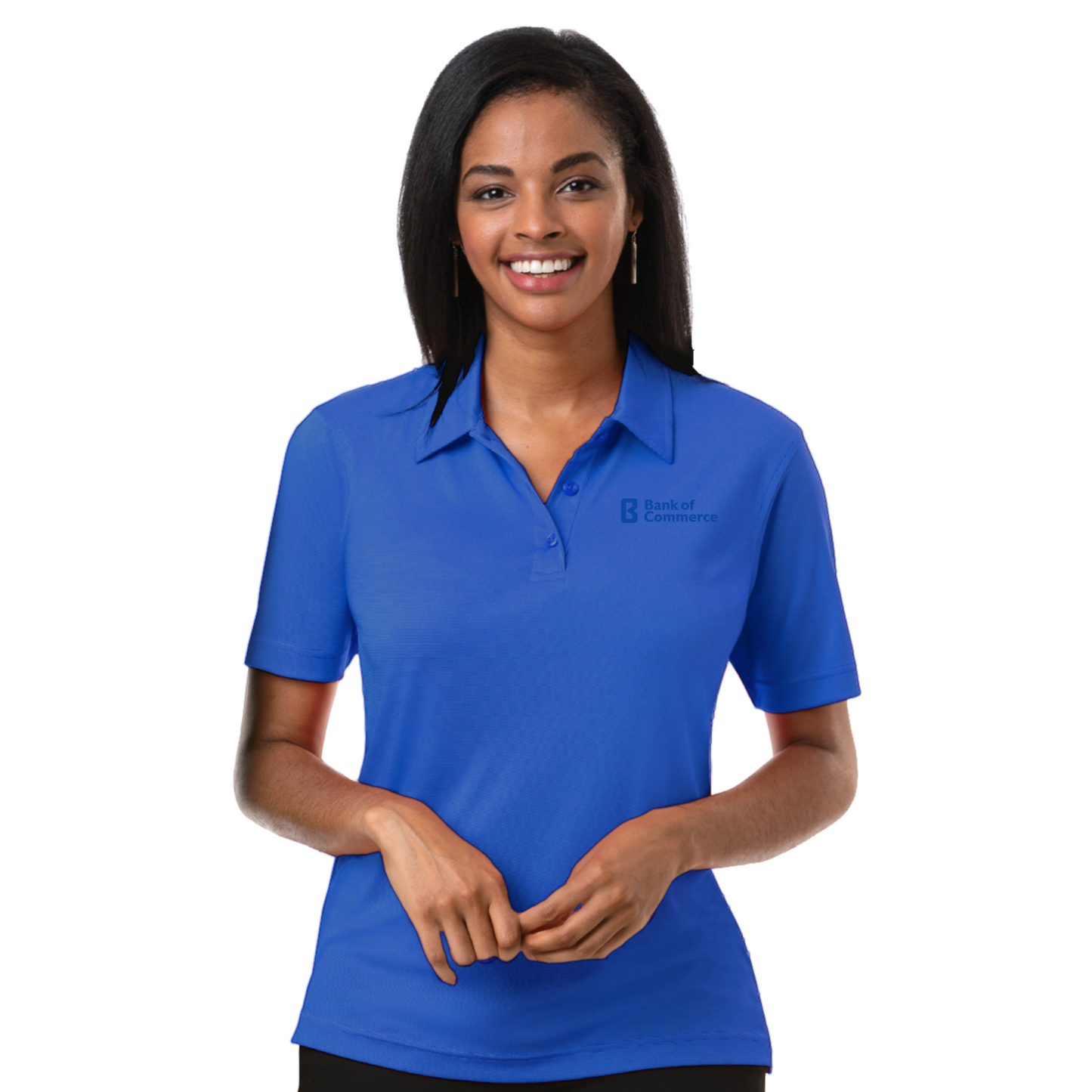 Blue Generation Ladies Short Sleeve Nailhead Polo
