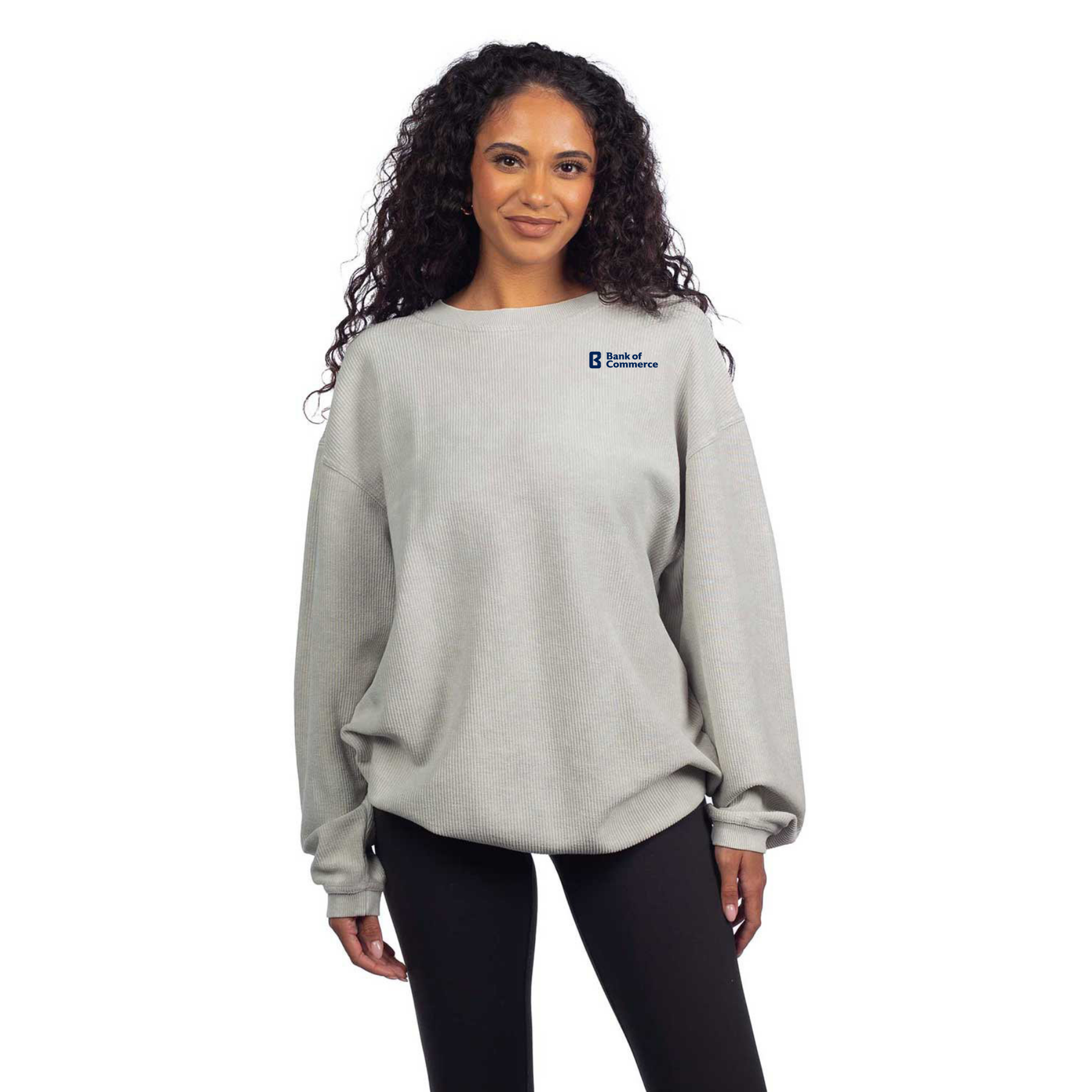 Chicka-d Women's Corded Crew Sweatshirt - Vintage Washed College Team Color Pullover (Small)
