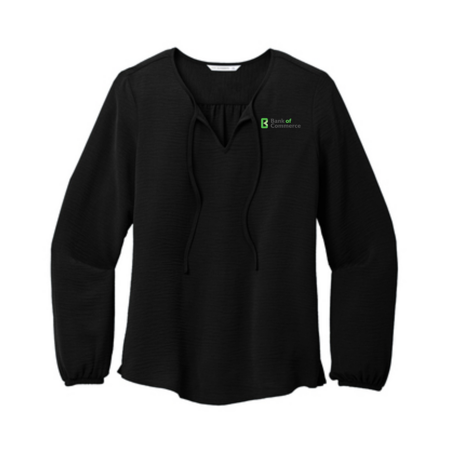 Women's Port Authority Textured Crepe Blouse - DEEP BLACK