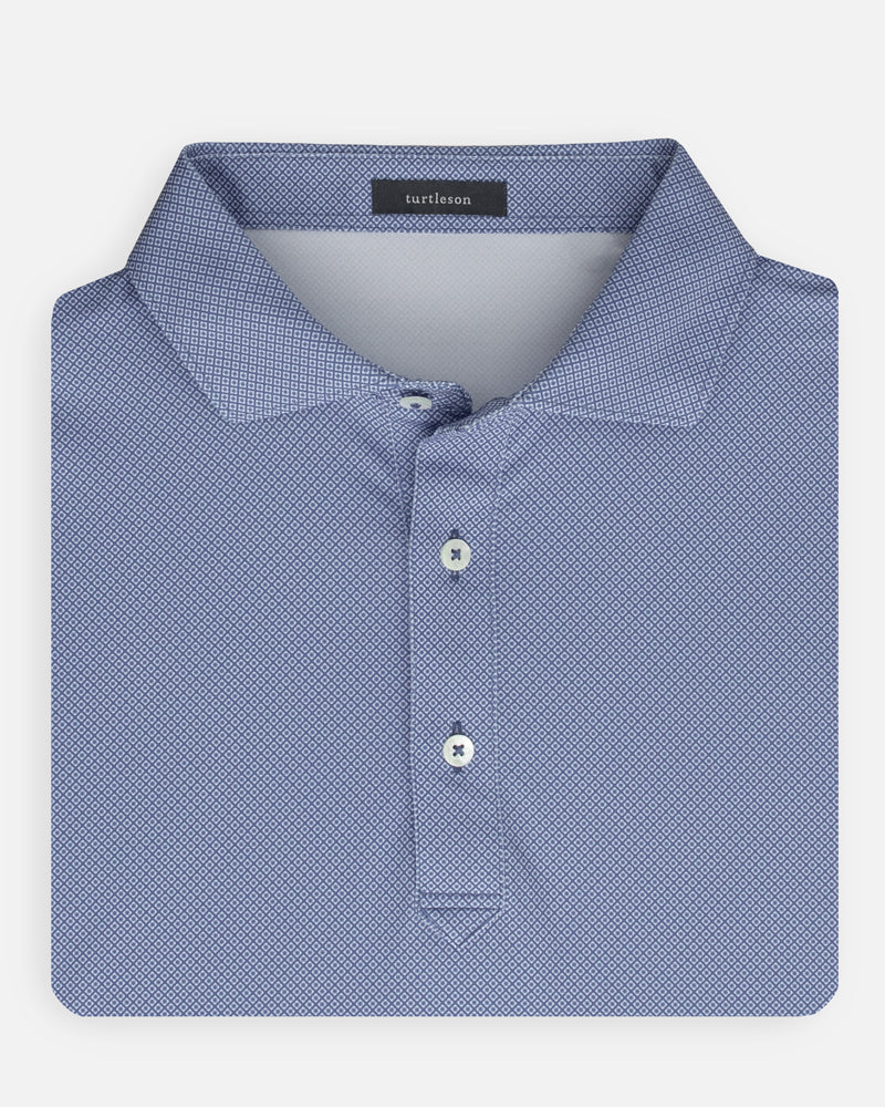 Men's Clarence Mini Diamond Jacquard Performance Polo